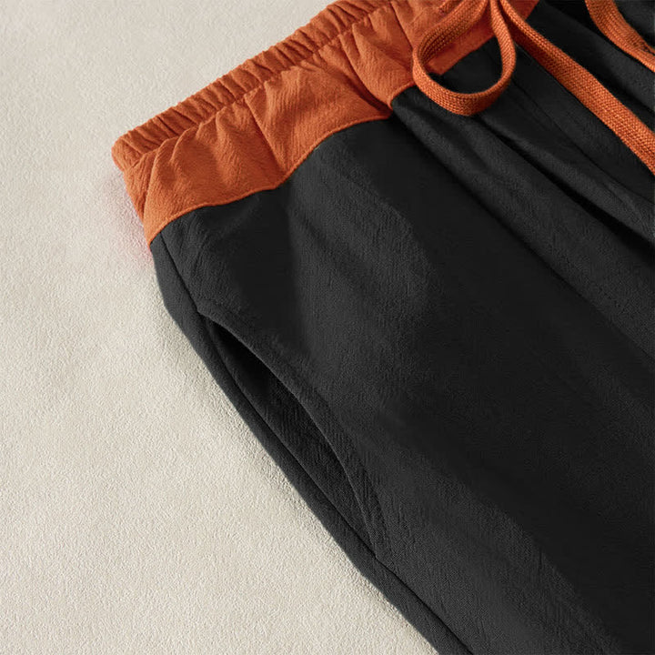 Pantalon sarouel en velours côtelé de coton contrasté Buddha Stones pour femme, doublé polaire thermique avec poches - image 42