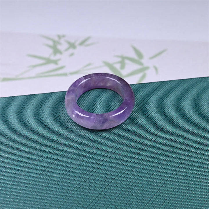 Buddha Stones Bague de conscience spirituelle en améthyste naturelle - image 3