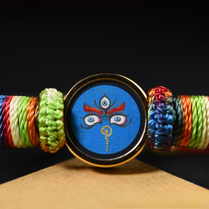 Buddha Stones Bracelet tibétain béni des cinq directions, divinités de la richesse, Bouddha, œil, bénédiction - image 15