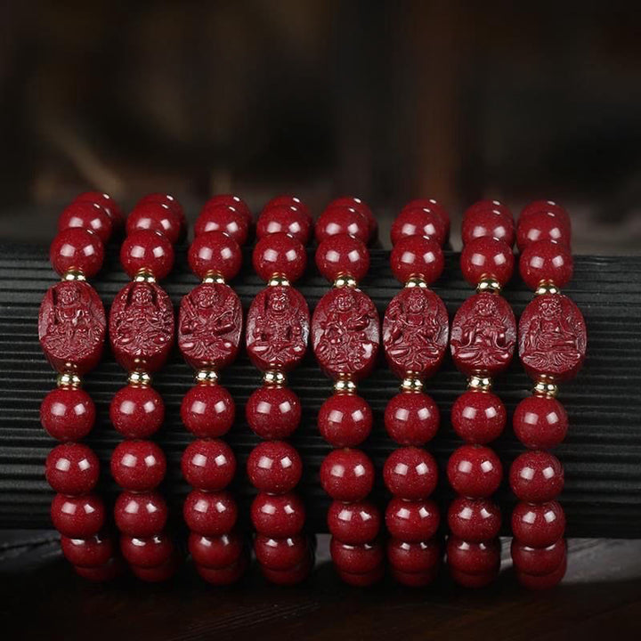 Buddha Stones Bracelet de bénédiction en cinabre du Bouddha natal du zodiaque chinois - image 16