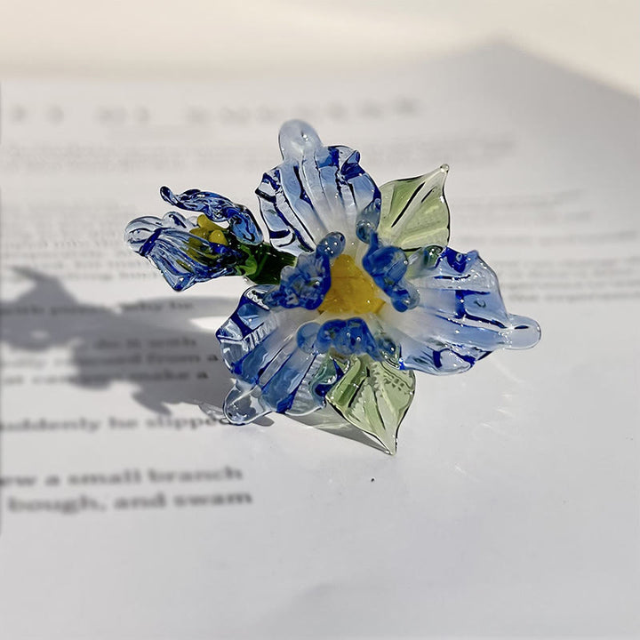 Buddha Stones Bague de sagesse Liuli Iris - Bleu (17 mm) (La couleur, la forme et la taille peuvent varier) - image 3