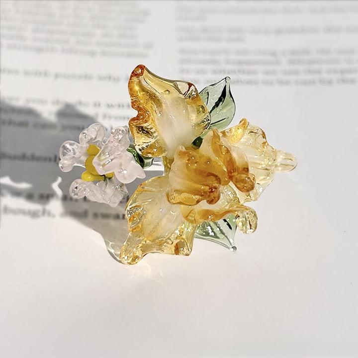 Buddha Stones Bague de sagesse Liuli Iris - Jaune (17 mm) (La couleur, la forme et la taille peuvent varier) - image 4