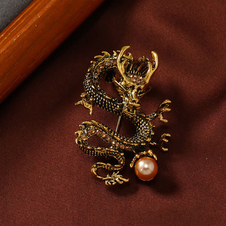Buddha Stones Broche de force en perle Dragon Dominant - image 1