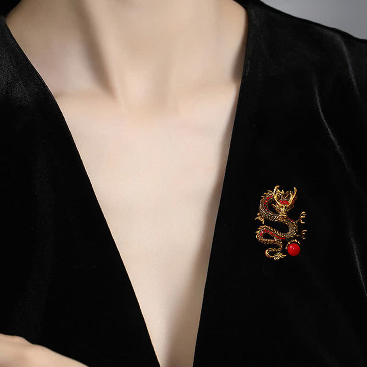 Buddha Stones Broche de force en perle Dragon Dominant - image 9