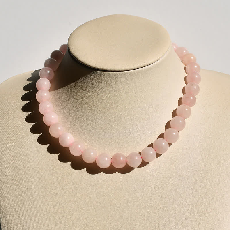 Buddha Stones Collier de guérison en perles de tourmaline aigue-marine et cristal naturel de 12 mm - image 9