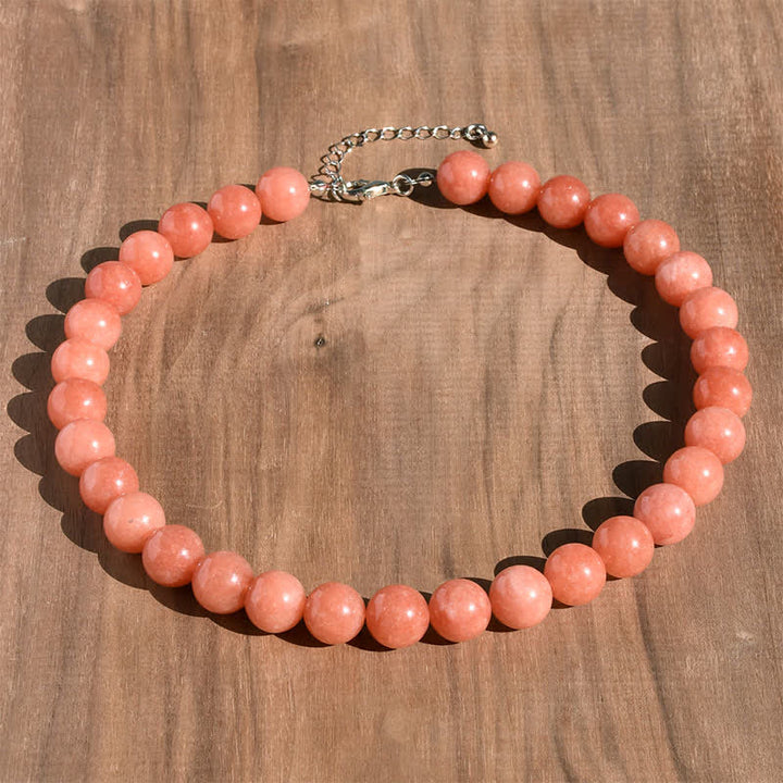 Buddha Stones Collier de guérison en perles de tourmaline aigue-marine et cristal naturel de 12 mm - Pierre de soleil naturelle (la couleur peut varier) - image 13