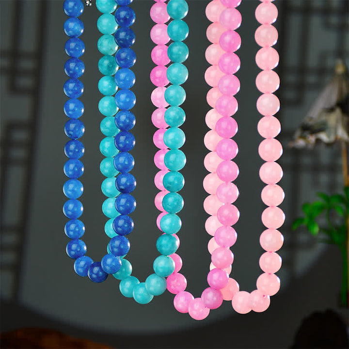Buddha Stones Collier de guérison en perles de tourmaline aigue-marine et cristal naturel de 12 mm - image 18