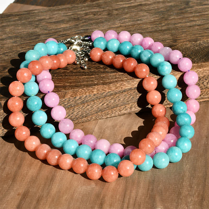 Buddha Stones Collier de guérison en perles de tourmaline aigue-marine et cristal naturel de 12 mm - image 17