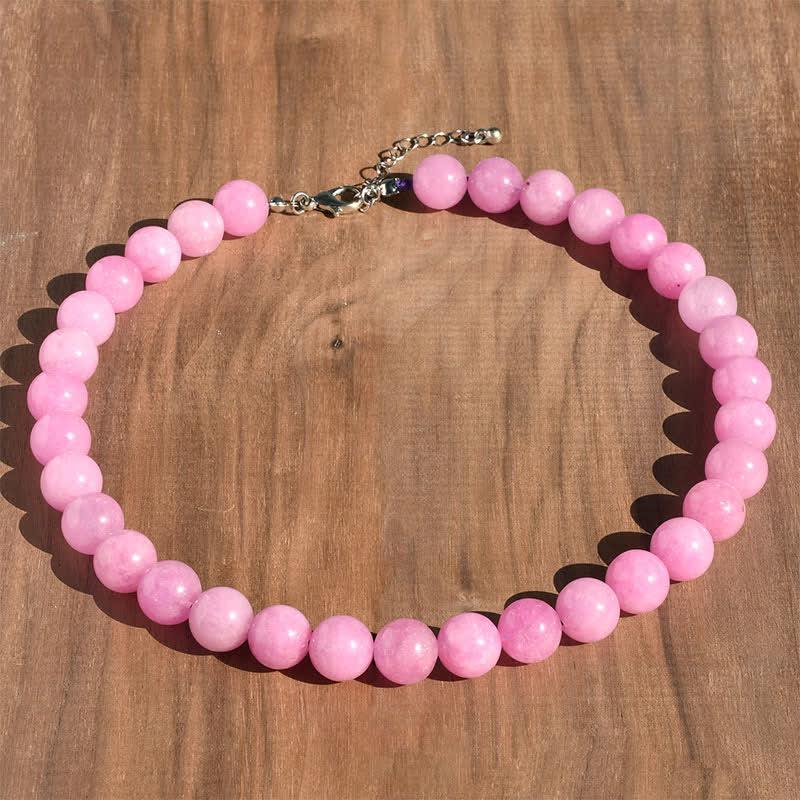 Buddha Stones Collier de guérison en perles de tourmaline aigue-marine et cristal naturel de 12 mm - Kunzite naturelle (la couleur peut varier) - image 6
