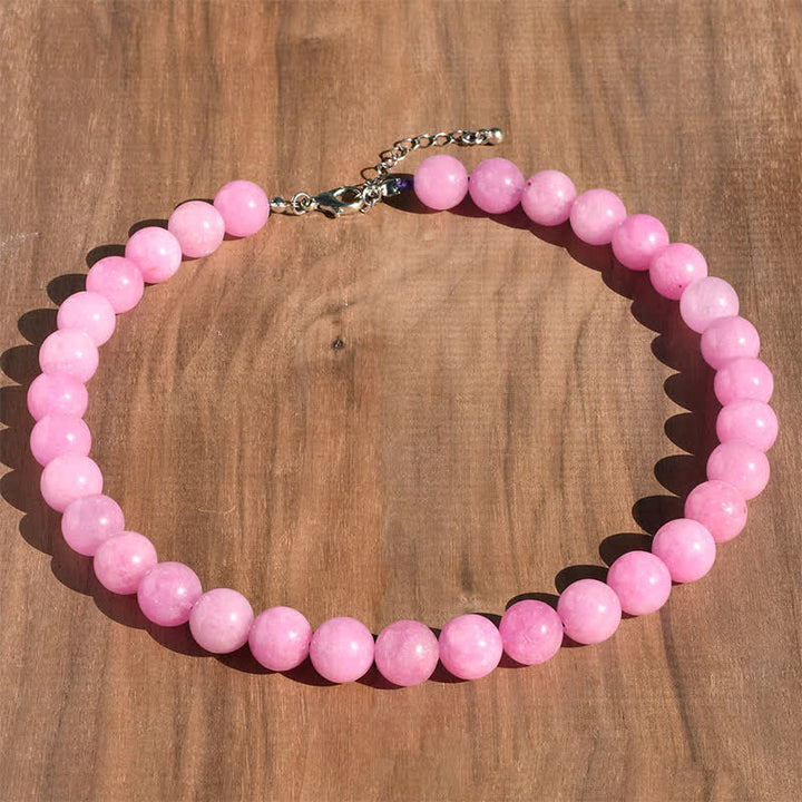 Buddha Stones Collier de guérison en perles de tourmaline aigue-marine et cristal naturel de 12 mm - Kunzite naturelle (la couleur peut varier) - image 6