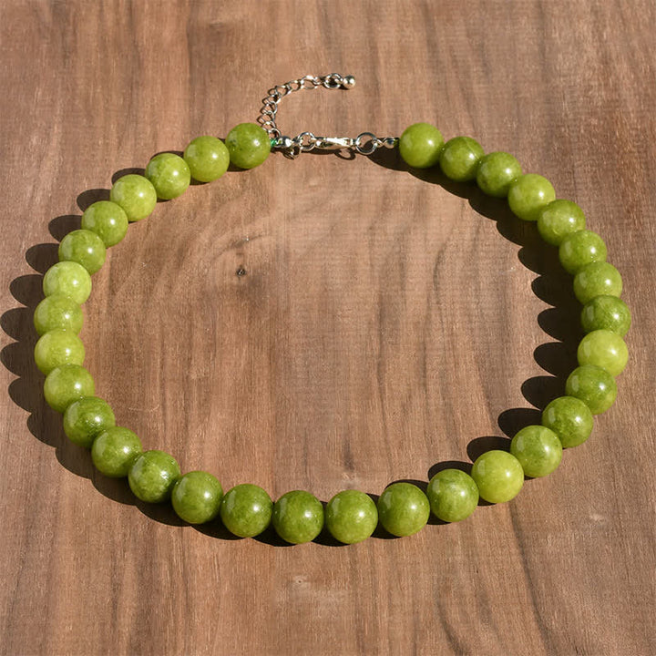 Buddha Stones Collier de guérison en perles de tourmaline aigue-marine et cristal naturel de 12 mm - Péridot naturel (la couleur peut varier) - image 11