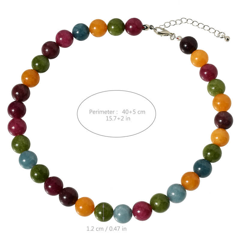Buddha Stones Collier de guérison en perles de tourmaline aigue-marine et cristal naturel de 12 mm - image 3
