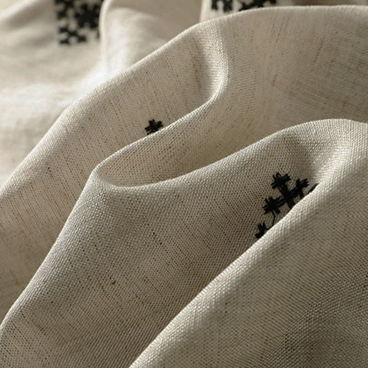 Buddha Stones Robe d'été bohème sans manches à cordon de serrage et imprimé géométrique pour femme, avec poches - image 13