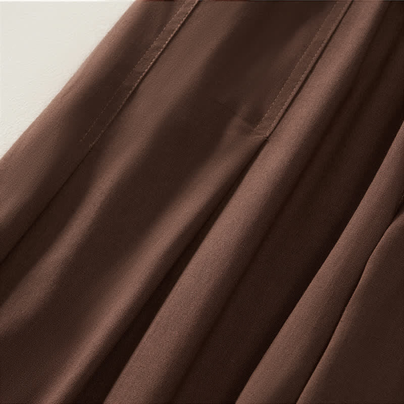 Buddha Stones Pantalon harem plissé à taille élastique, coupe décontractée, pour femme, avec poches - image 5