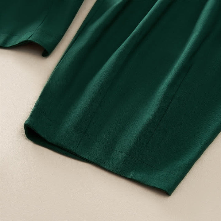 Buddha Stones Pantalon harem plissé à taille élastique, coupe décontractée, pour femme, avec poches - image 11