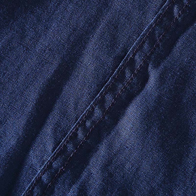 Buddha Stones Chemise homme en lin uni à manches courtes, col mandarin et boutons brandebourg, style été décontracté - image 6