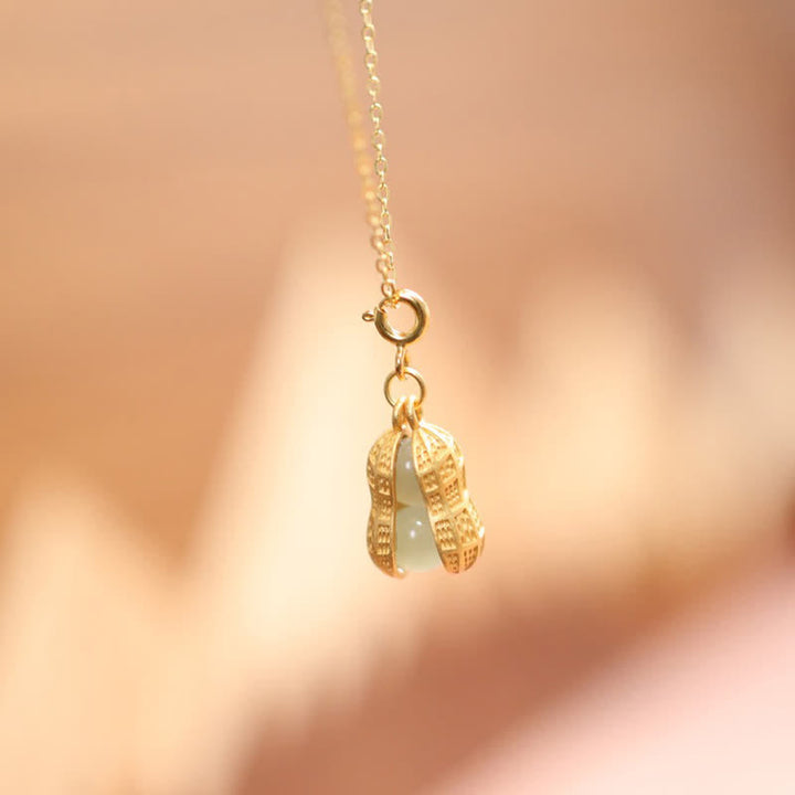 Buddha Stones Collier pendentif en argent sterling 925 et jade Hetian, symbole de prospérité et de bonnes choses qui arrivent - image 3