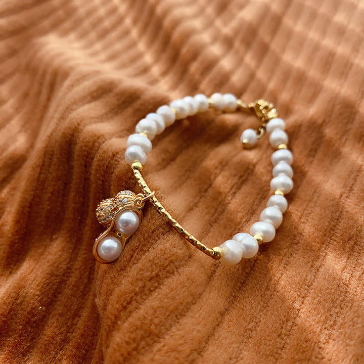 Buddha Stones Bracelet de sagesse en perles et cacahuètes « Les bonnes choses arrivent » - image 2