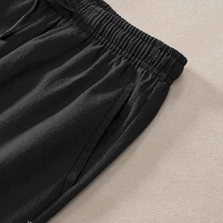 Buddha Stones Pantalon fuselé pour homme en coton à motif mosaïque bandana, avec poches - image 2