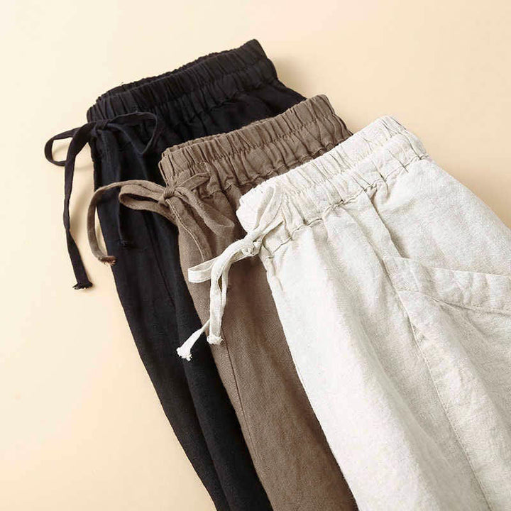 Pantalon Capri uni à poches Buddha Stones Commute pour femme - image 17