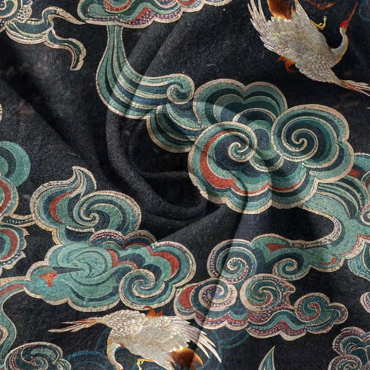 Buddha Stones Chemise homme à manches courtes et demi-boutonnée, motif carpes koï et lotus - image 4