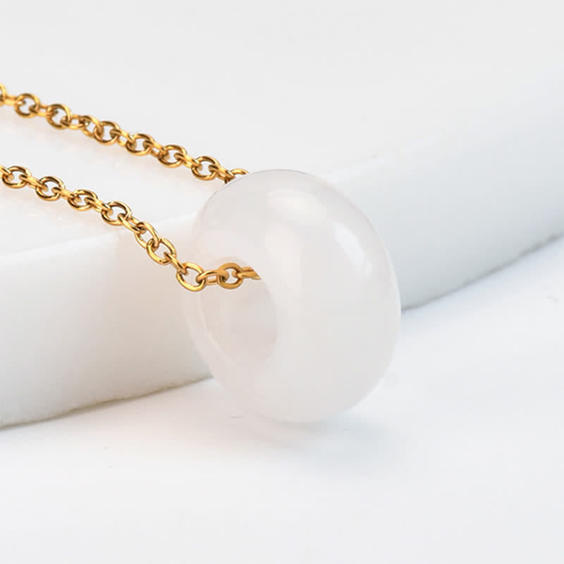 Buddha Stones Collier de guérison en cristal rond de quartz rose naturel et aventurine verte - Quartz clair naturel (la couleur peut varier) - image 14