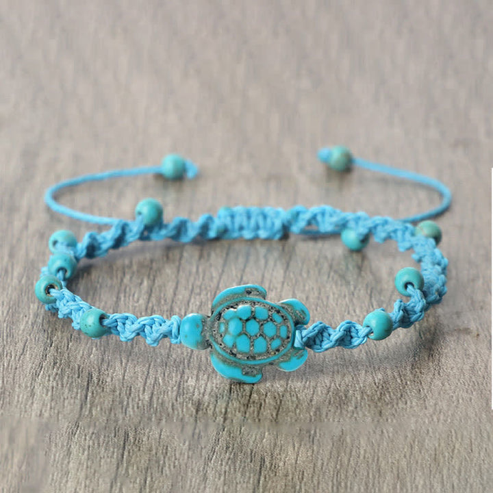 Buddha Stones Bracelet de protection en corde tressée avec motif tortue turquoise - image 17