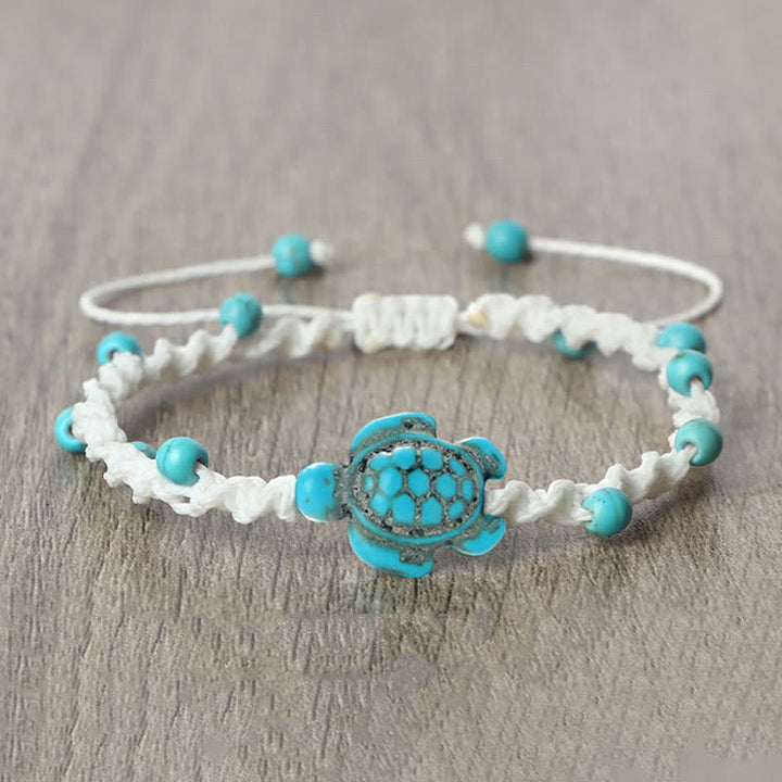 Buddha Stones Bracelet de protection en corde tressée avec motif tortue turquoise - image 15