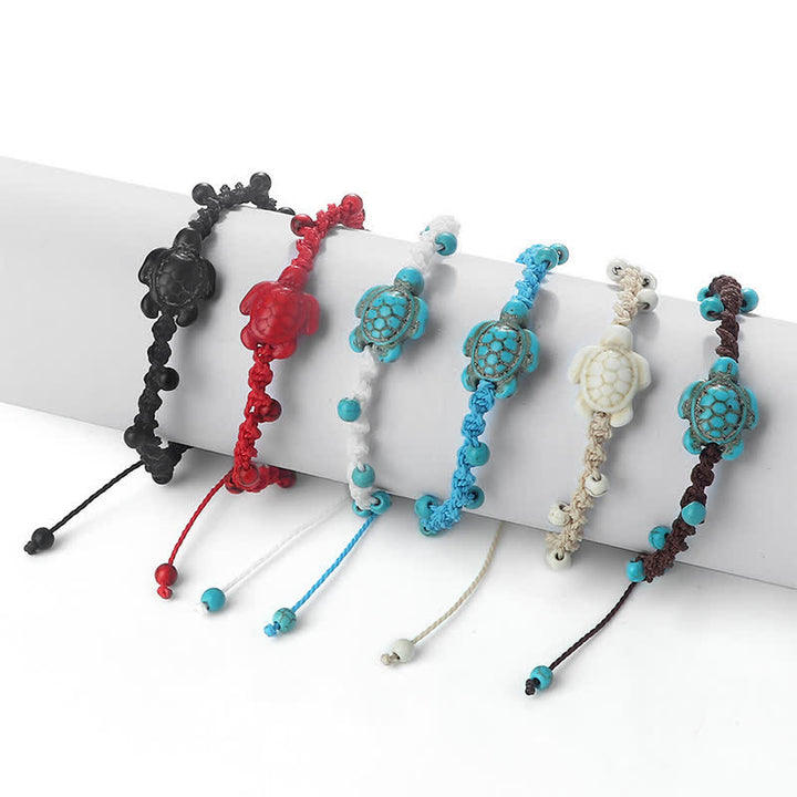 Buddha Stones Bracelet de protection en corde tressée avec motif tortue turquoise - image 26