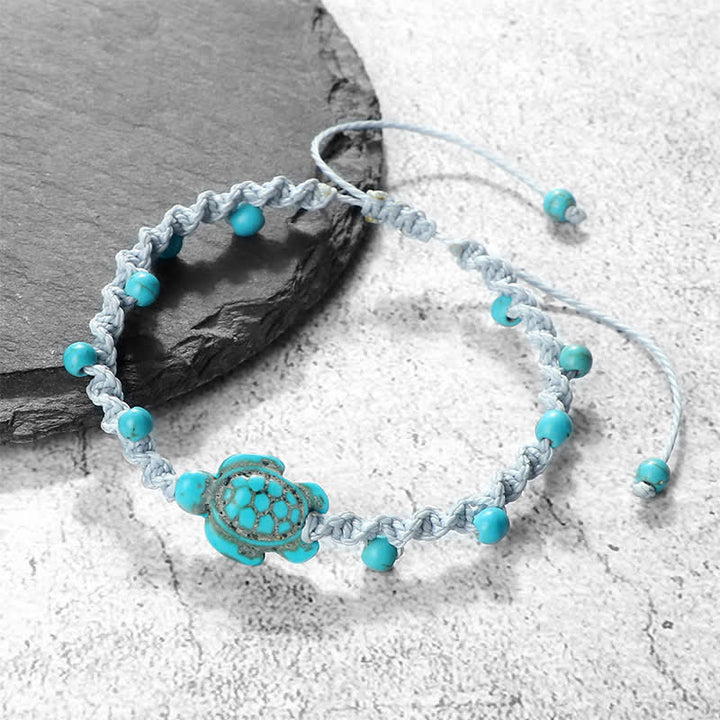 Buddha Stones Bracelet de protection en corde tressée avec motif tortue turquoise - image 22