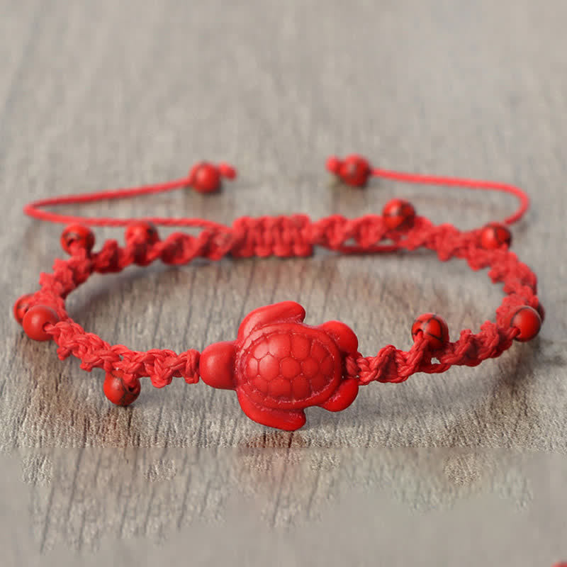 Buddha Stones Bracelet de protection en corde tressée avec motif tortue turquoise - image 12