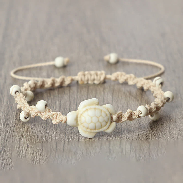 Buddha Stones Bracelet de protection en corde tressée avec motif tortue turquoise - image 10