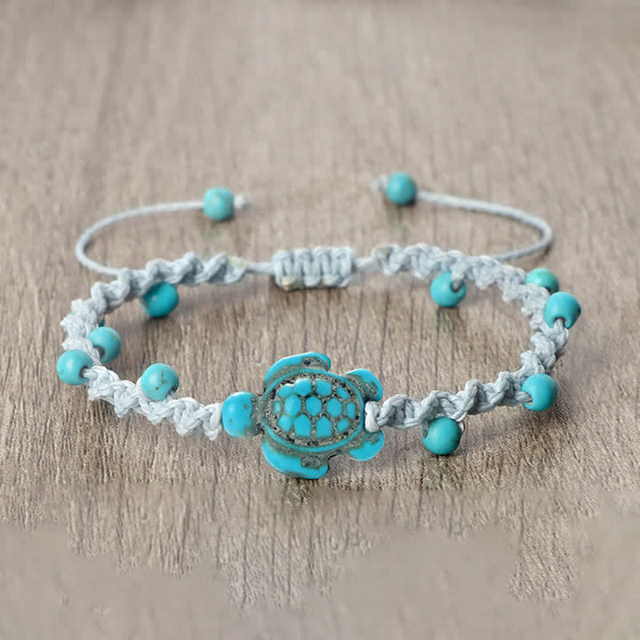 Buddha Stones Bracelet de protection en corde tressée avec motif tortue turquoise - image 21