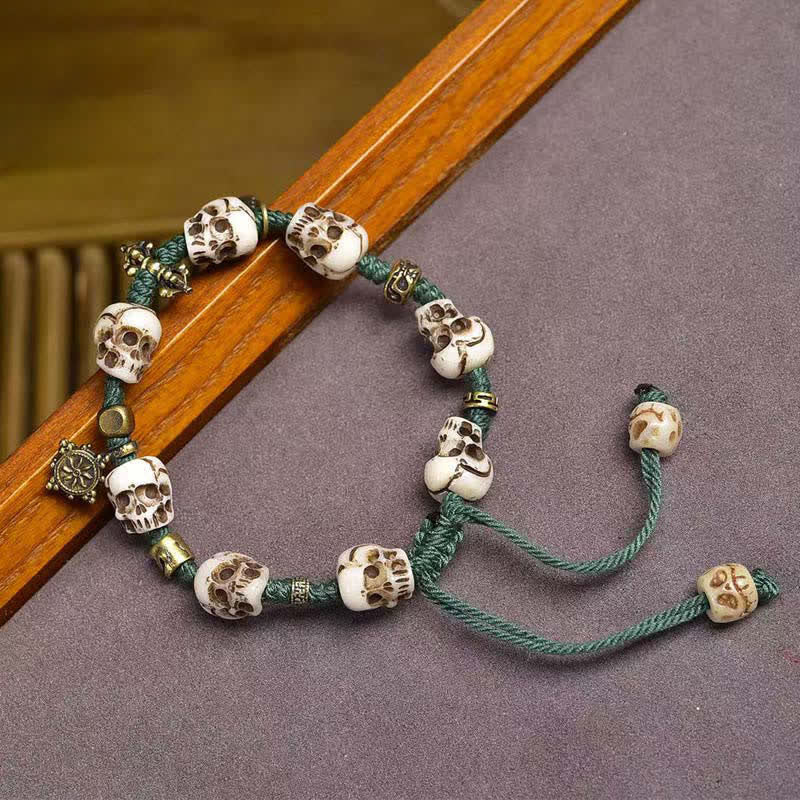 Buddha Stones Bracelet en perles d'os du Seigneur de la Forêt des Cadavres, symbole de nouveau départ - image 1