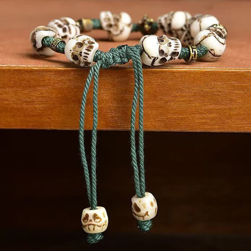 Buddha Stones Bracelet en perles d'os du Seigneur de la Forêt des Cadavres, symbole de nouveau départ - image 3