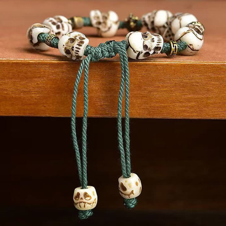 Buddha Stones Bracelet en perles d'os du Seigneur de la Forêt des Cadavres, symbole de nouveau départ - image 3