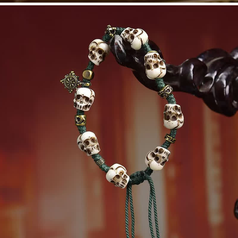 Buddha Stones Bracelet en perles d'os du Seigneur de la Forêt des Cadavres, symbole de nouveau départ - image 2