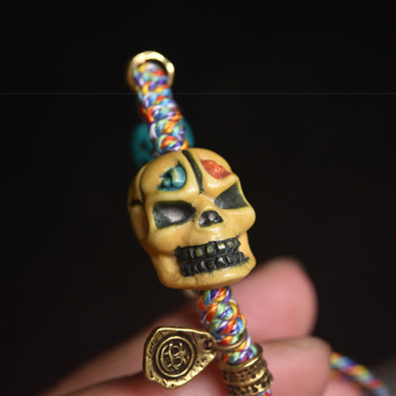 Buddha Stones Os, le Seigneur de la Forêt des Cadavres, Bracelet en corde tressée pour éloigner les mauvais esprits - image 6