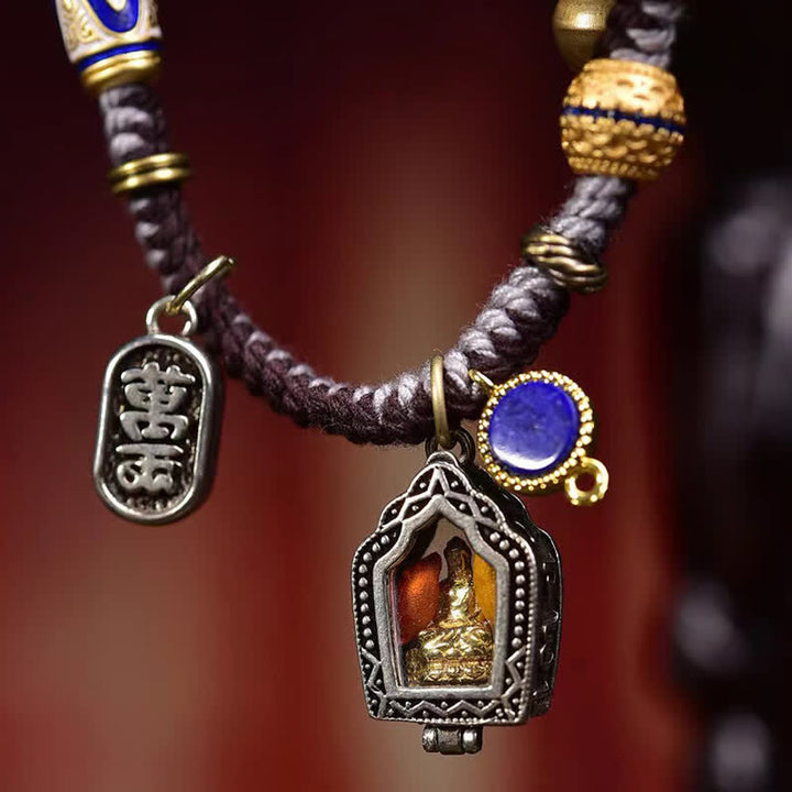 Buddha Stones Bracelet de compassion en corde tressée de cuivre représentant Bouddha - image 4