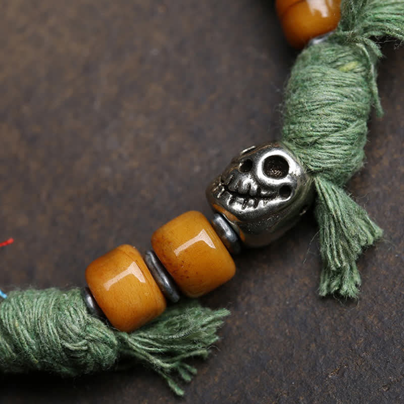 Buddha Stones Bracelet de sérénité en cuivre avec Bouddha Amitabha et corde tressée - image 8