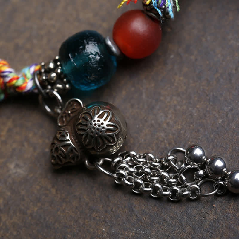 Buddha Stones Bracelet de sérénité en cuivre avec Bouddha Amitabha et corde tressée - image 9