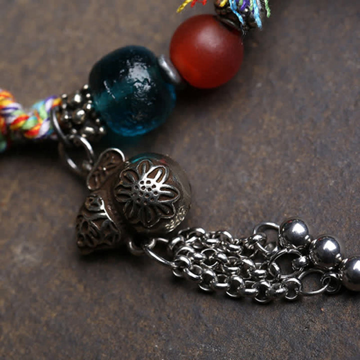 Buddha Stones Bracelet de sérénité en cuivre avec Bouddha Amitabha et corde tressée - image 9