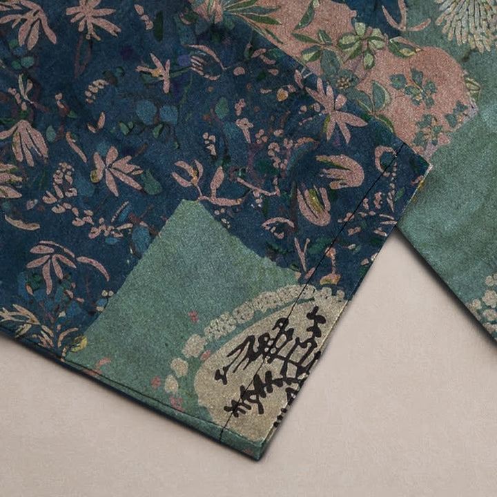 Buddha Stones Pantalon fuselé pour homme en coton patchwork à motif floral bohème avec poches - image 3