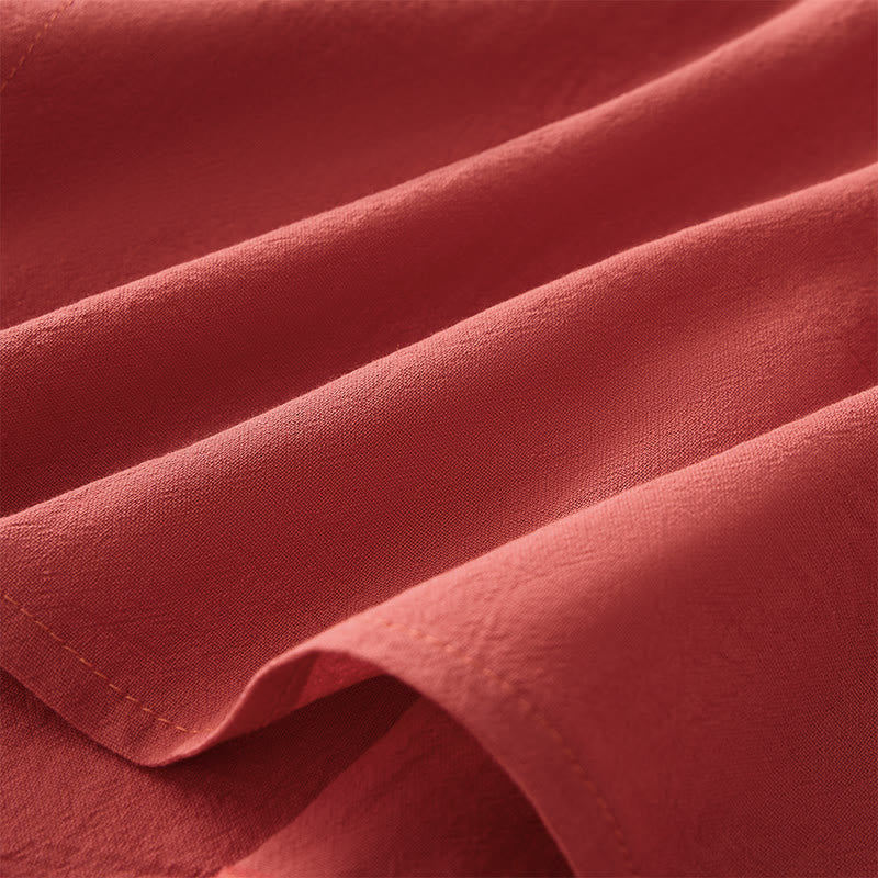 Chemise femme décontractée à manches longues, col en V et bretelles, ornée de fleurs brodées et de Buddha Stones - image 2