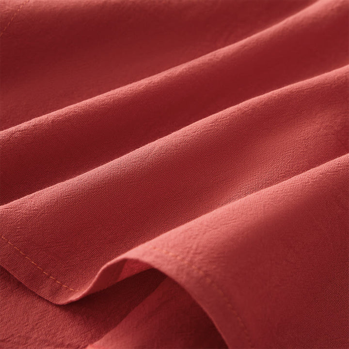 Chemise femme décontractée à manches longues, col en V et bretelles, ornée de fleurs brodées et de Buddha Stones - image 2