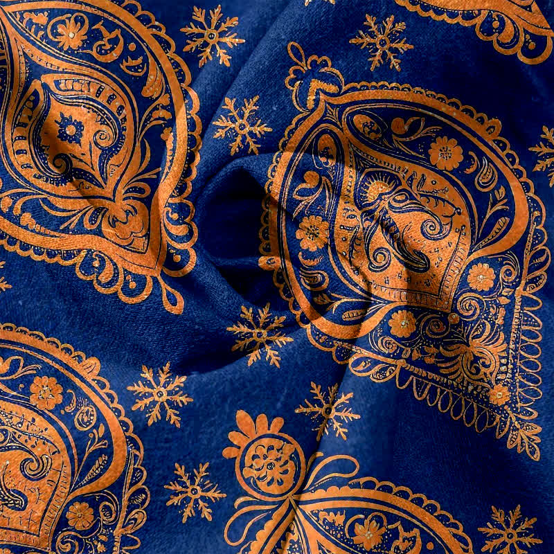 Buddha Stones Pantalon pour femme en pur coton à motif floral, taille élastique et poches - image 2