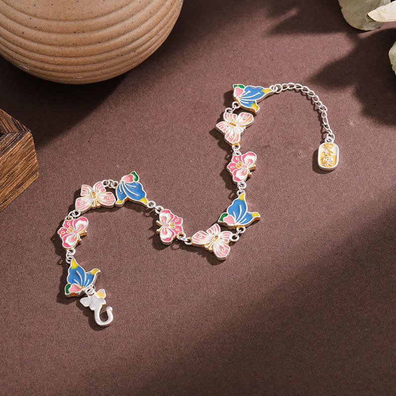 Buddha Stones Bracelet ajustable papillon en émail cuivré et bracelet d'amour - image 3