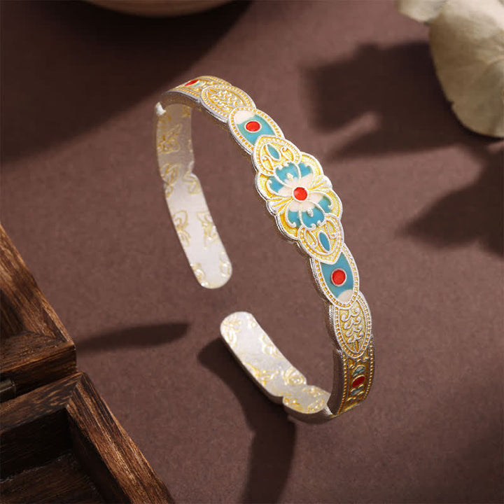 Buddha Stones Bracelet manchette papillon liberté en émail cuivré - image 3