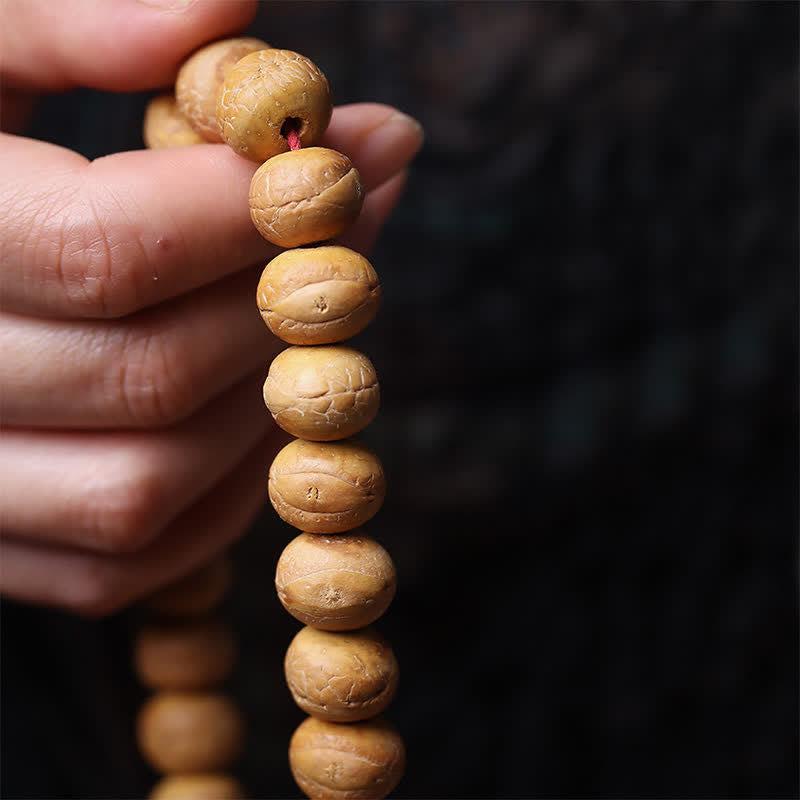 Buddha Stones Mala de poignet tibétain à pompon gravé, orné de la sagesse de l'œil de phénix et de Bodhi - image 7