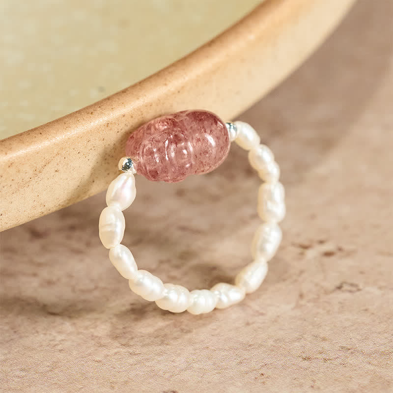 Buddha Stones Mini perles de 3 mm en pierre de lune naturelle, tourmaline, grenat, perle, quartz fraise, anneau élastique de guérison PiXiu - Perle naturelle de 52 à 53 mm (la couleur peut varier) - image 21